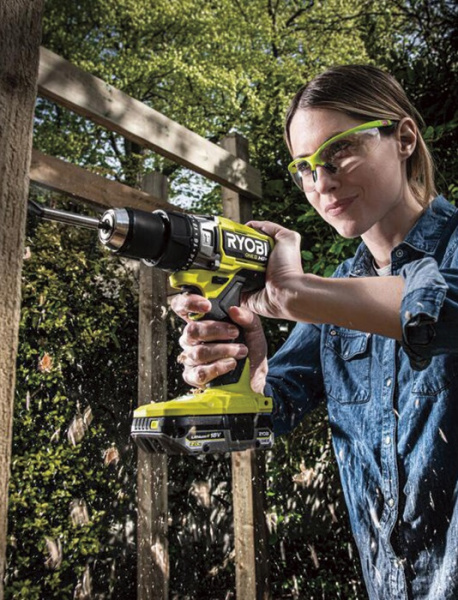Шурупокрут-дриль ударний акумуляторний Ryobi ONE+ HP RPD18X-242S 18В 1х2А·год 1х4А·год ЗП 95Нм 500·2100об/хв 1.3кг сумка