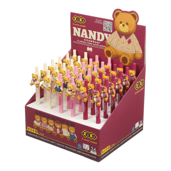 Ручка кулькова автоматична, BEAR TOY, 0,7 мм, синя, ідеї для подарунку