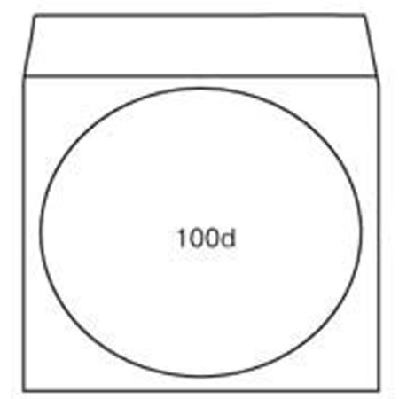 Конверт для CD (124х124мм) мокрий з вікном 100 шт.
