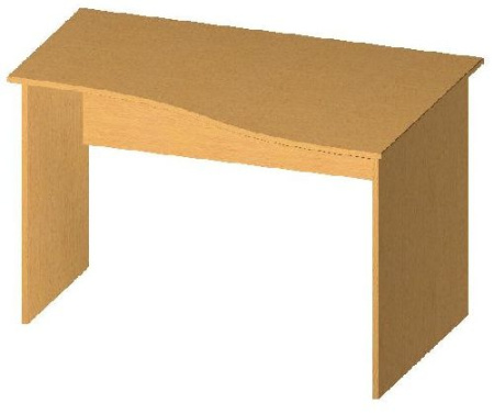 Стіл листовий криволінійний 120x84/60x75 см.