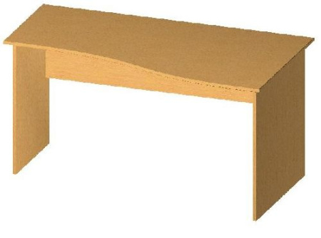 Стіл листовий криволінійний 140x84/60x75 см.