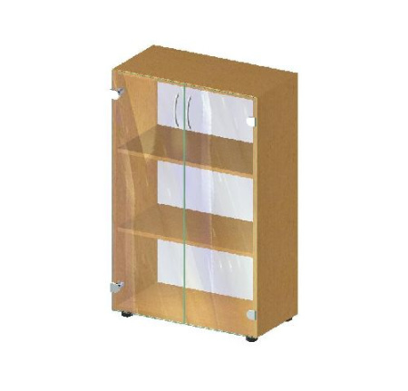 Шкаф середній зі скляними дверима 70x34, 7x110, 3 см.