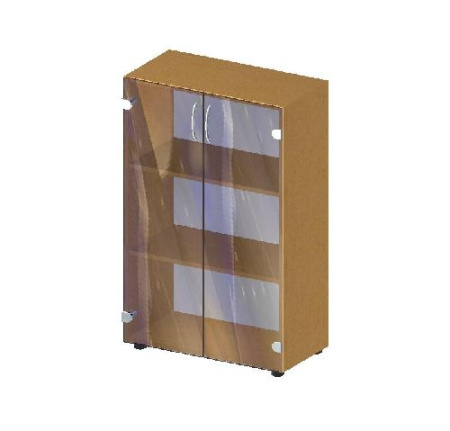 Шкаф середній зі скляними дверима тонованими 70x34, 7x110, 3 см.