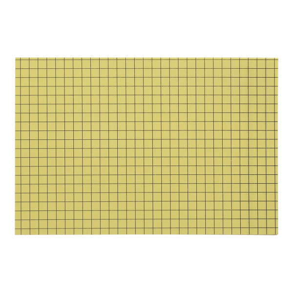 Блок для нотаток з клейким шаром 100х150 мм, 100 аркушів,клітинка, жовтий