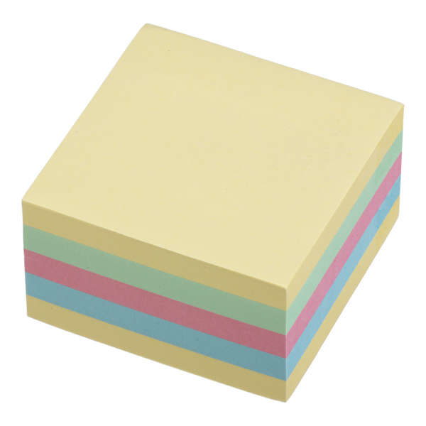 Блок для нотаток з клейким шаром 75х75 мм, 450 аркушів, пастель