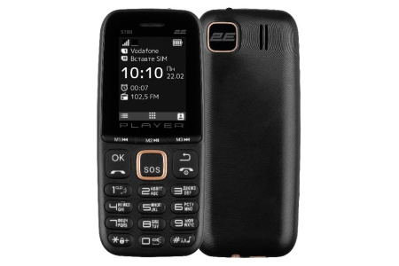 Мобільний телефон 2E S180 2021 Dual SIM без ЗП Black&Gold