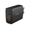 Сетевое ЗУ Trust QMAX 2XUSB-A QC3.0 3A, Max 30W, Black