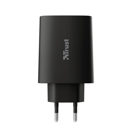 Сетевое ЗУ Trust QMAX 2XUSB-A QC3.0 3A, Max 30W, Black
