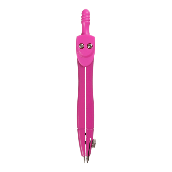 Циркуль NEON START, в тв. футлярі, зап.грифель, рожевий, KIDS Line