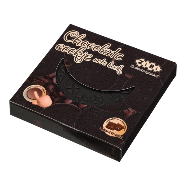 Блокнот CHOCOLATE COOKIE, 90х90мм, 80 арк., нелінований, ароматизована Soft touch обкладинка, KIDS Line