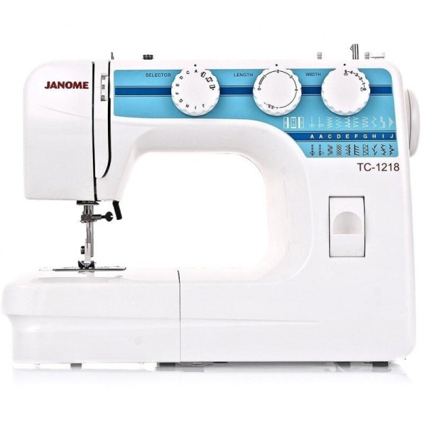 Швейная машина Janome TC-1218, электромех., 21 швейных операций, 60Вт, петля полуавтомат
