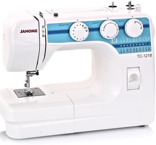 Швейная машина Janome TC-1218, электромех., 21 швейных операций, 60Вт, петля полуавтомат