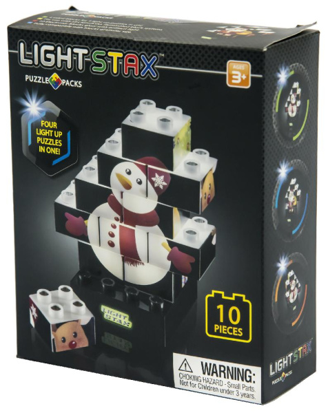 Конструктор LIGHT STAX Junior с LED подсветкой Puzzle Christmas Edition LS-M03003