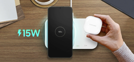 Бездротовий зарядний пристрій Samsung 15W Power Adapter (with TA) White