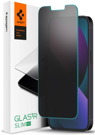 Захисне скло Spigen для Apple Iphone 13 Pro/13 tR Slim HD Transparency Sensor Open (Anti-Glare/Privacy/1P), Black