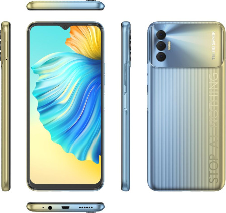 Смартфон TECNO Spark 8p (KG7n) 4/128Gb NFC Dual SIM Tahiti Gold