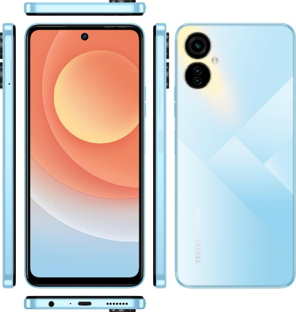 Смартфон TECNO Camon 19 Neo (CH6i) 6/128Gb NFC 2SIM Ice Mirror Blue