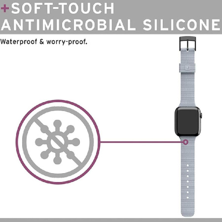 Ремінець UAG [U] для Apple Watch 44/42 Dot Silicone, Soft Blue