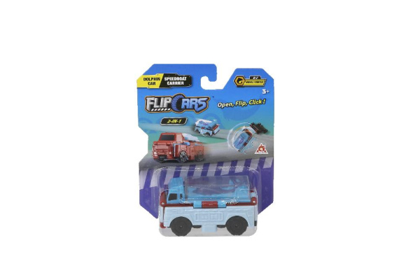 Машинка-трансформер Flip Cars 2 в 1 Автомобіль для дельфіна і Автомобіль для човна