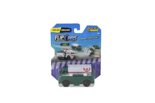 Машинка-трансформер Flip Cars 2в1 Міський транспорт, Вантажівка і Швидка допомога