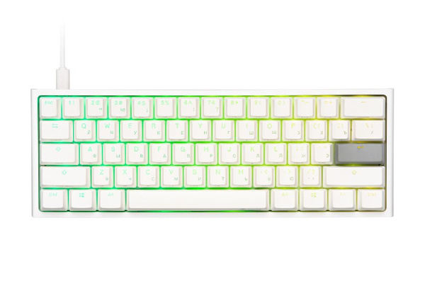 Клавіатура Ducky One 2 Mini, Cherry Speed Silver, RGB LED, RU PBT, White