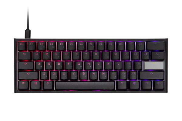 Клавіатура Ducky One 2 Mini, Cherry Red, RGB LED, UA/RU, Black-White