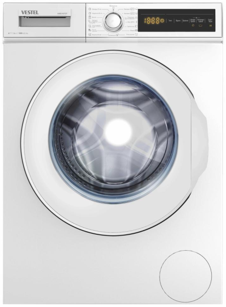 Стир. машина c фронт. загрузкой VESTEL W6S10T2T, 6 кг, 1000 об/мин, А+++, 60 см, дисплей, сенсорное управление, белый