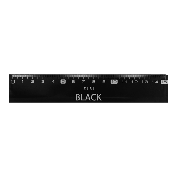 Лінійка пластикова 15см, BLACK,в блістері