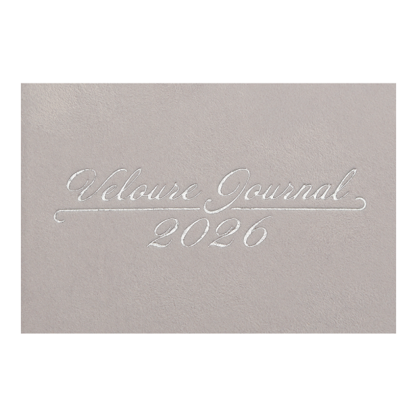 Щотижневик  датов. 2026 кишеньк. VELOUR, 85*153, світло-сірий, штуч.шкіра