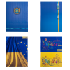 Книга канцелярська UKRAINE, А4, 96 арк., клітинка, офсет,тверда ламінована обкладинка, асорті