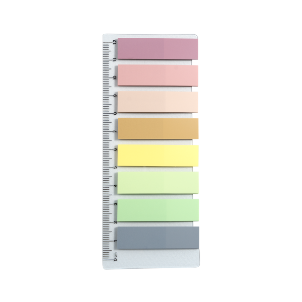 Закладки пласт. з клейким шаром СТРІЛКИ, PASTEL 45x12мм, 5 кольор. по 25 арк., асорті