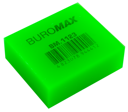 Гумка BUROMAX, НЕОН 40x35x14mm