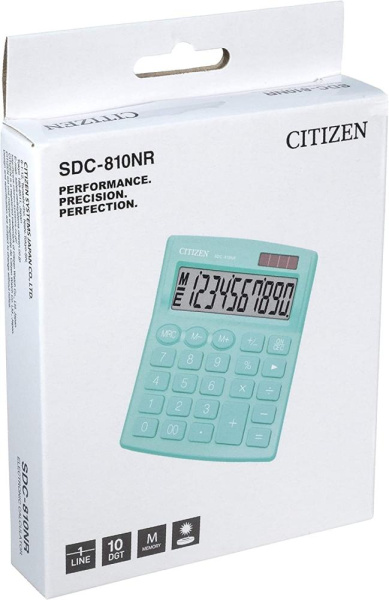 Калькулятор SDC-810NRGNE-green 10розр.