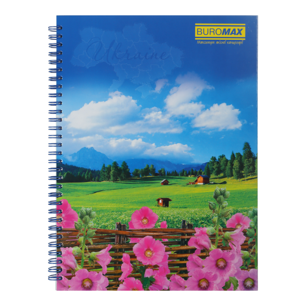 Зошит для нотаток А4, 96 арк., пружина, кл., тв. лам. палітурка