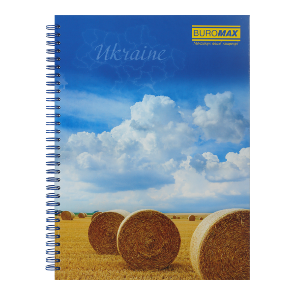 Зошит для нотаток А4, 96 арк., пружина, кл., тв. лам. палітурка