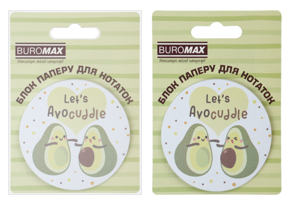 Блок для нотаток AVOCADO, з кл.шаром, діам. 70 мм, 30 арк
