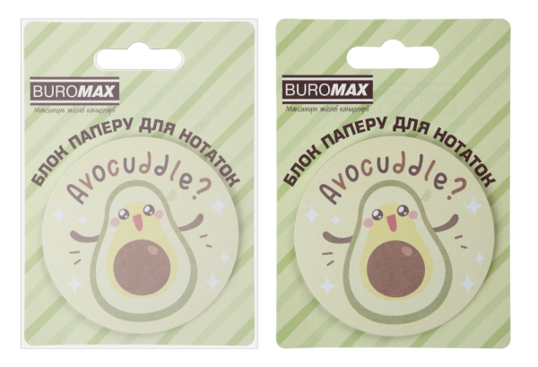 Блок для нотаток AVOCADO, з кл.шаром, діам. 70 мм, 30 арк