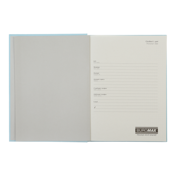 Записна книжка FAVOURITE, PASTEL, А5, 96 арк., кліт, офсет крем, тв. лам. обкл., блакитна