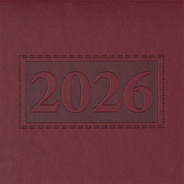 Щоденник датований 2025 GENTLE, Torino, A5, бордовий