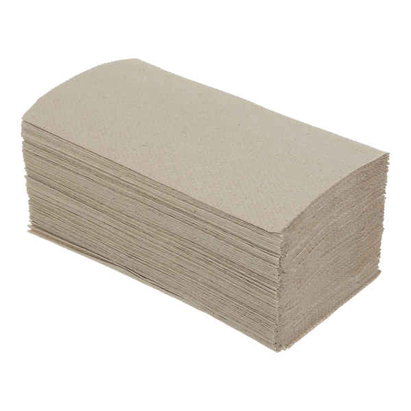 Рушники паперові макулатурні V-подібні.,200шт., сірі BUROCLEAN.