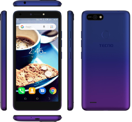 Смартфон TECNO POP 2F (B1F) 1/16GB Dual SIM Dawn Blue