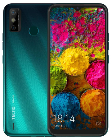 Смартфон TECNO Spark 6 Go 3/64Gb (KE5j) Dual SIM Ice Jadeite