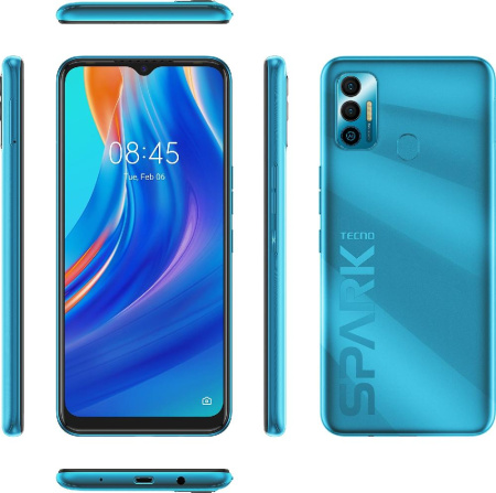 Смартфон TECNO Spark 7 (KF6n) 4/64Gb NFC Dual SIM Morpheus Blue