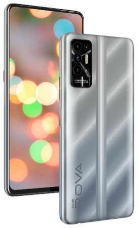 Смартфон TECNO POVA-2 (LE7n) 4/128Gb NFC Dual SIM Polar Silver