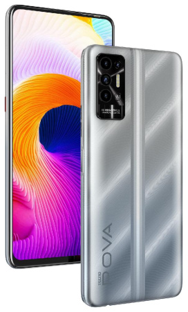 Смартфон TECNO POVA-2 (LE7n) 4/128Gb NFC Dual SIM Polar Silver