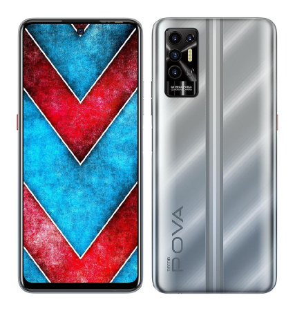 Смартфон TECNO POVA-2 (LE7n) 4/128Gb NFC Dual SIM Polar Silver